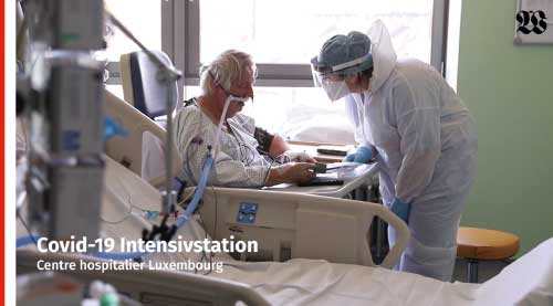 Videoreportage van het Covid-front op de intensive care unit van het Centre Hospitalier de Luxembourg.